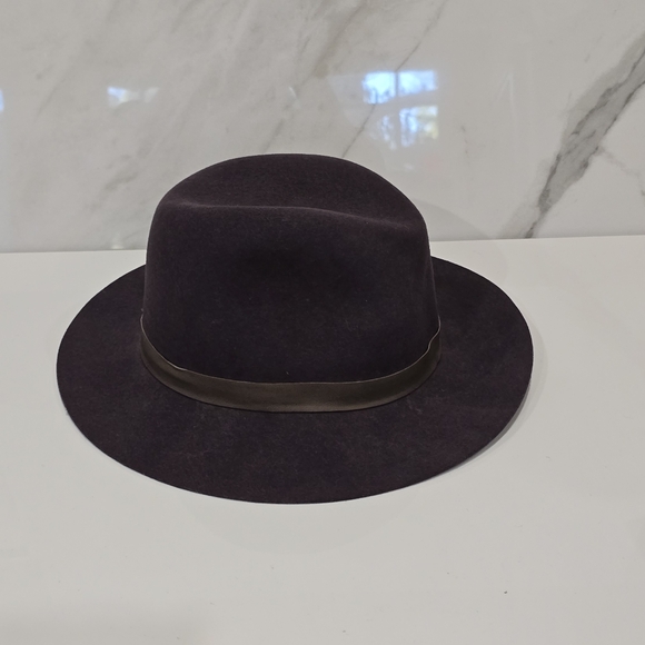 Janessa Leone Plum fedora wool hat main image 9